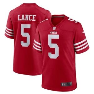 Nike Red and White 49ers Jersey Lance New without tags